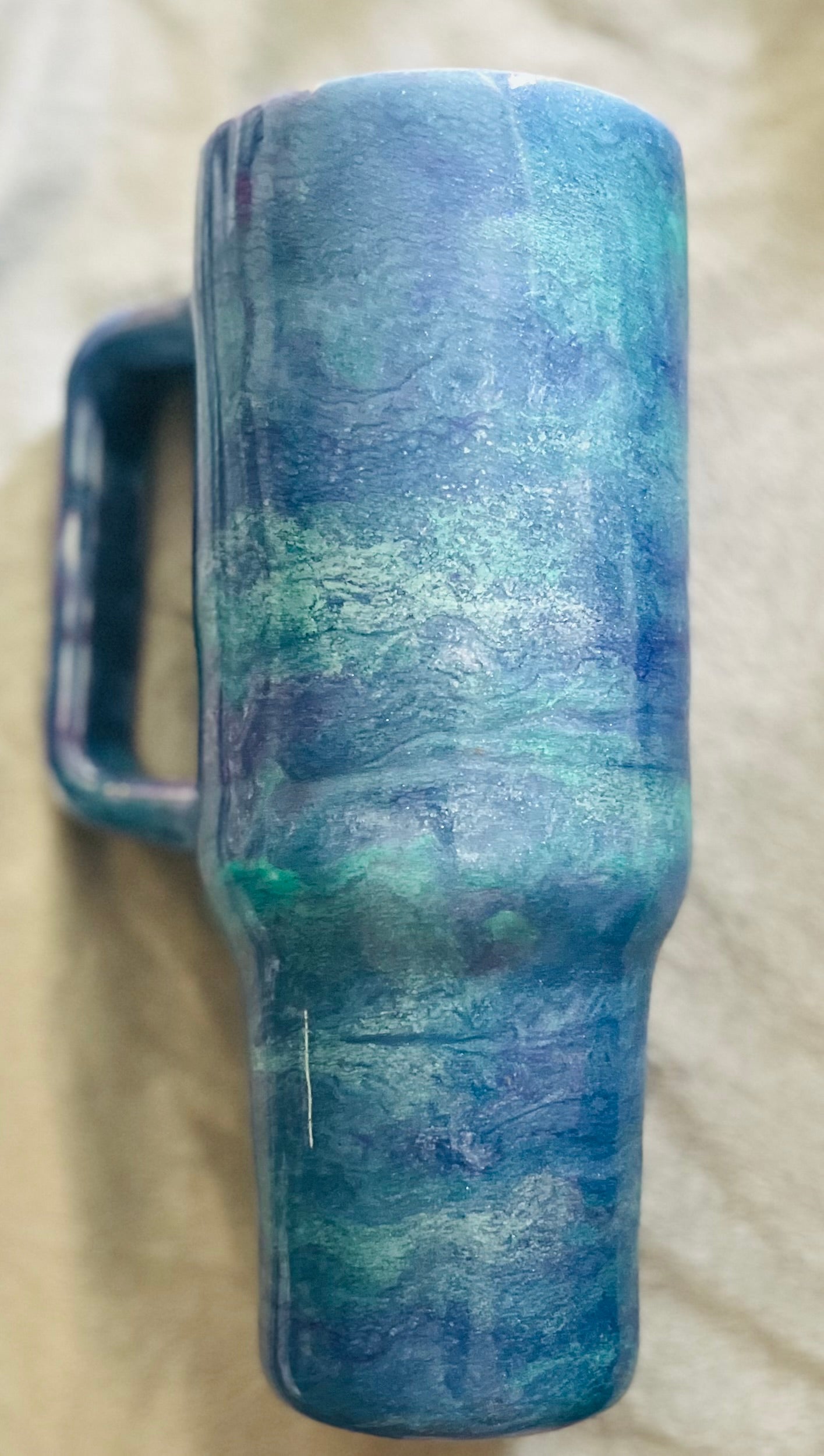 Custom Resin Alcohol Ink Tumbler Design