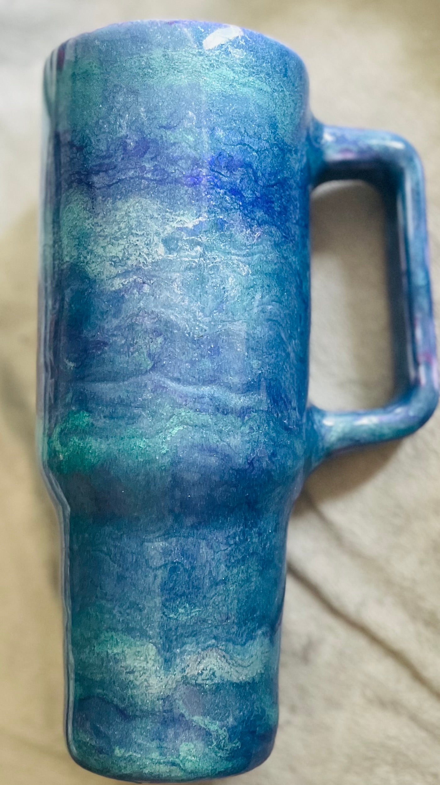 Custom Resin Alcohol Ink Tumbler Design