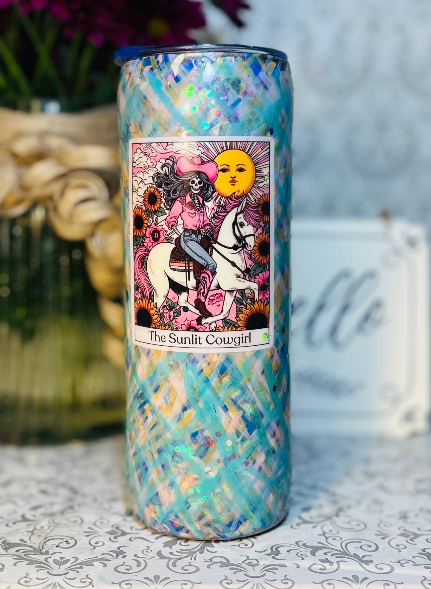 “The Sunlit Cowgirl” Custom Art Tumbler